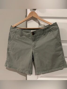 Maurices Sage Green Cotton Spandex Chino Shorts